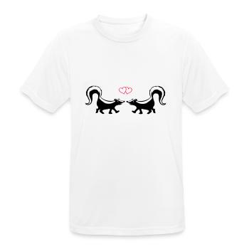 Amour Skunk - T-shirt respirant Homme - blanc - Devant - AI Model Male 185 dark (185cm)