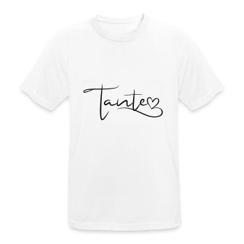 Aunt Font with Heart - Men's Breathable T-Shirt - white - Front - AI Model Male 185 dark (185cm)