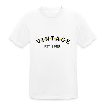 Vintage is 1988 - Men's Breathable T-Shirt - white - Front - AI Model Male 185 dark (185cm)