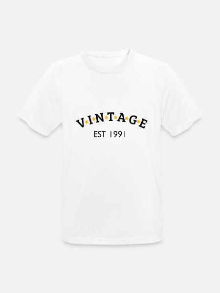 La añada es 1991 - Camiseta hombre transpirable - blanco