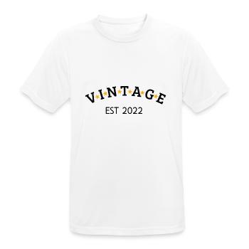 Vintage is 2022 - Men's Breathable T-Shirt - white - Front - AI Model Male 185 dark (185cm)