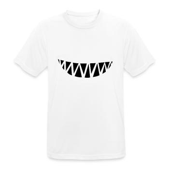 Monster Zähne - Männer T-Shirt atmungsaktiv - Weiß - Vorne - AI Model Male 185 dark (185cm)