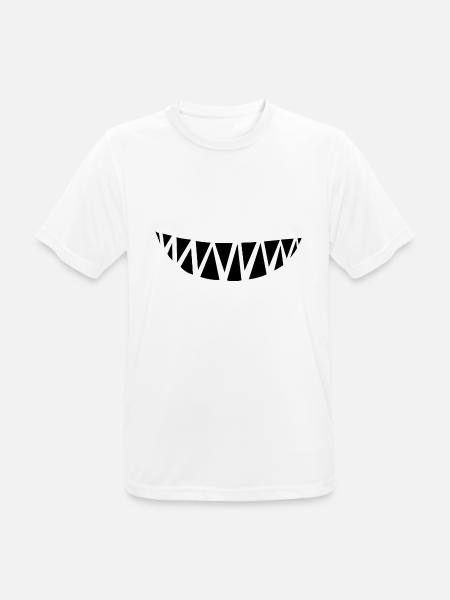 Monster teeth - Men's Breathable T-Shirt - white