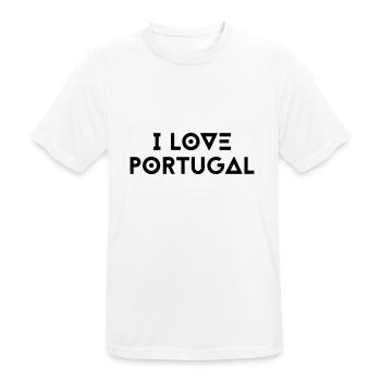 J’AIME LE PORTUGAL - T-shirt respirant Homme - blanc - Devant - AI Model Male 185 dark (185cm)