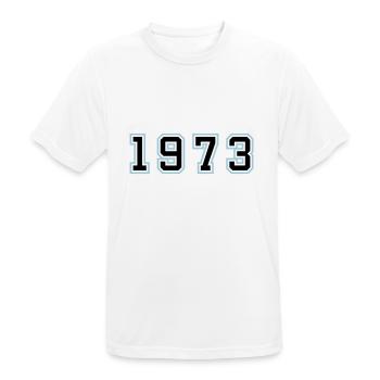 1973 Année Anniversaire - T-shirt respirant Homme - blanc - Devant - AI Model Male 185 dark (185cm)