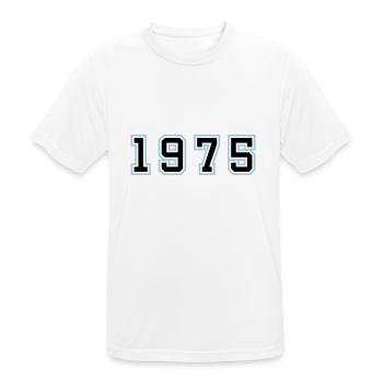 1975 Jahr Geburtstag - Männer T-Shirt atmungsaktiv - Weiß - Vorne - AI Model Male 185 dark (185cm)