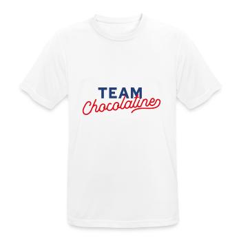 Team chocolatine - T-shirt respirant Homme - blanc - Devant - AI Model Male 185 dark (185cm)