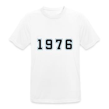 1976 Jahr Geburtstag - Männer T-Shirt atmungsaktiv - Weiß - Vorne - AI Model Male 185 dark (185cm)