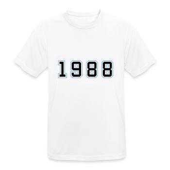 1988 Jahr Geburtstag - Männer T-Shirt atmungsaktiv - Weiß - Vorne - AI Model Male 185 dark (185cm)
