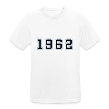 1962 Année Anniversaire - T-shirt respirant Homme - blanc - Devant - AI Model Male 185 dark (185cm)