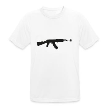 AK-47 - Männer T-Shirt atmungsaktiv - Weiß - Vorne - AI Model Male 185 dark (185cm)