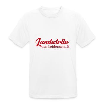 Landwirtin aus leidenschaft Landleben Geschenk - Männer T-Shirt atmungsaktiv - Weiß - Vorne - AI Model Male 185 dark (185cm)