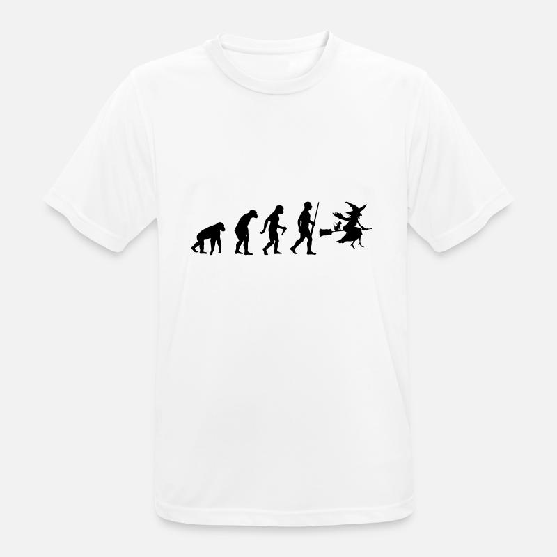 Witch Evolution - Männer T-Shirt atmungsaktiv - Weiß