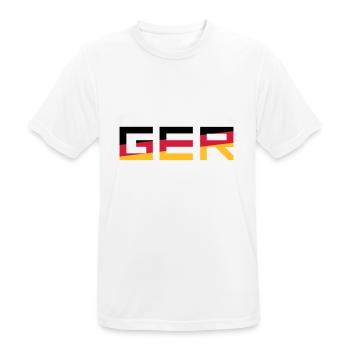 GER Team Germany Germany Colors Black Red Go - Men's Breathable T-Shirt - white - Front - AI Model Male 185 dark (185cm)