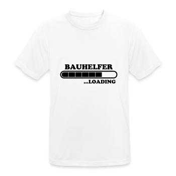 Bauhelfer Spruch Beruf Lustiges Bauhelfer Geschenk - Männer T-Shirt atmungsaktiv - Weiß - Vorne - AI Model Male 185 dark (185cm)