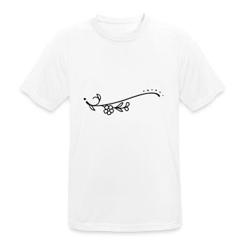 Fleurs de ligne courbe - T-shirt respirant Homme - blanc - Devant - AI Model Male 185 dark (185cm)