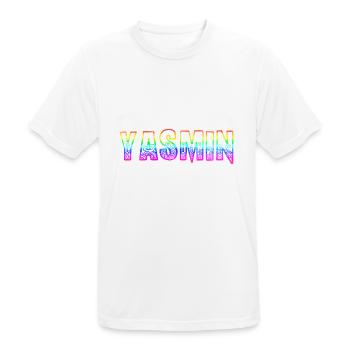 yasmin rs regenbogen - Männer T-Shirt atmungsaktiv - Weiß - Vorne - AI Model Male 185 dark (185cm)