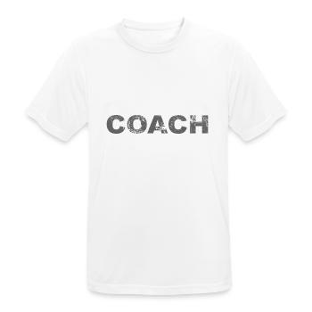 Coach Trainer Training - Men's Breathable T-Shirt - white - Front - AI Model Male 185 dark (185cm)