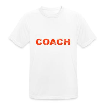 Coaching Coach Training Saying Coach - Men's Breathable T-Shirt - white - Front - AI Model Male 185 dark (185cm)