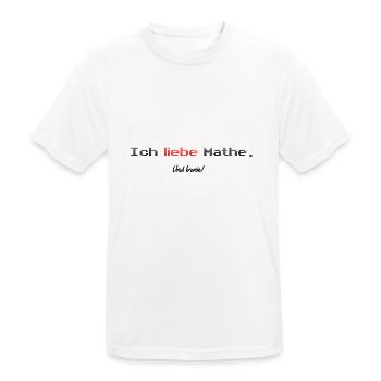 Mathe Ironie Shirt - Männer T-Shirt atmungsaktiv - Weiß - Vorne - AI Model Male 185 dark (185cm)