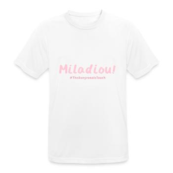 Miladiou - T-shirt respirant Homme - blanc - Devant - AI Model Male 185 dark (185cm)