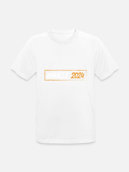 Malle 2024 - Männer T-Shirt atmungsaktiv - Weiß