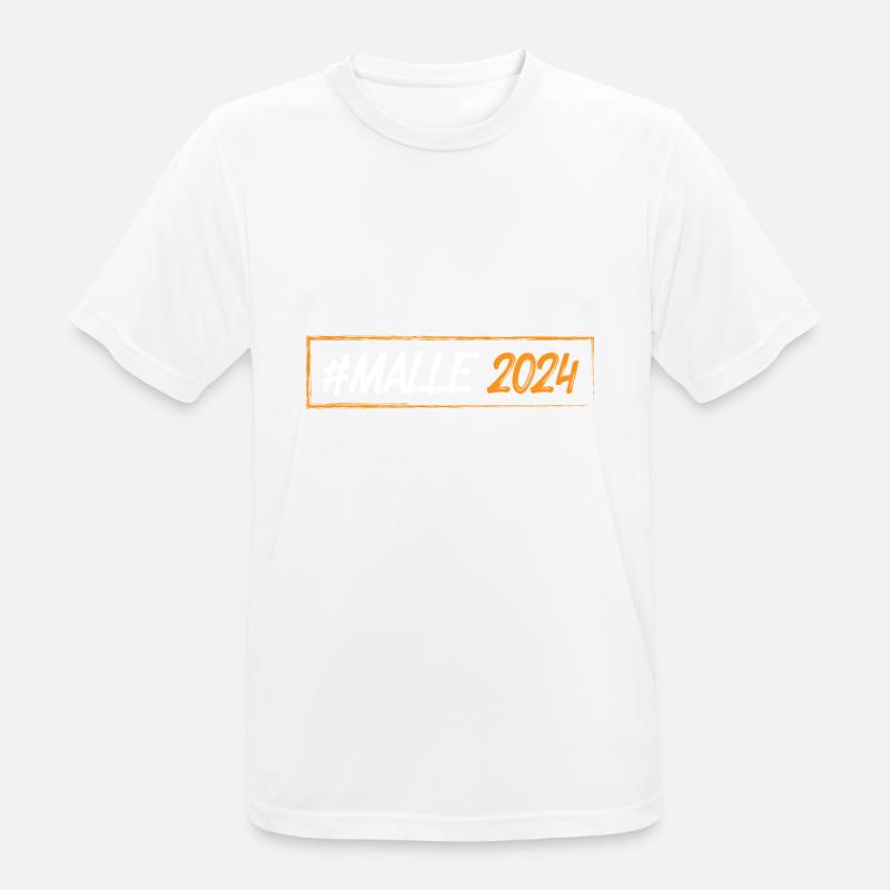 Malle 2024 - Männer T-Shirt atmungsaktiv - Weiß