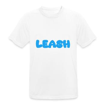 Leash Name Blue - Men's Breathable T-Shirt - white - Front - AI Model Male 185 dark (185cm)