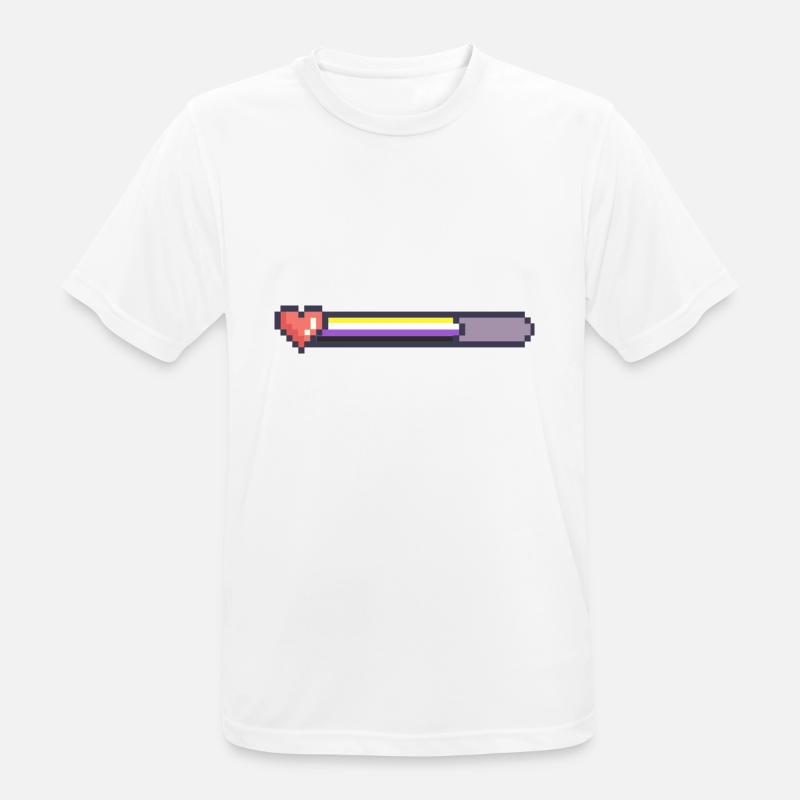 Non binary loading bar - Men's Breathable T-Shirt - white