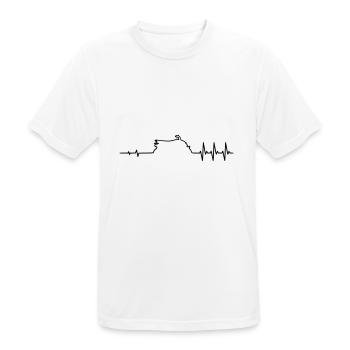 Puls Quad - Männer T-Shirt atmungsaktiv - Weiß - Vorne - AI Model Male 185 dark (185cm)