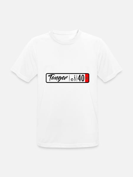 Tanger Nummernschild - Männer T-Shirt atmungsaktiv - Weiß