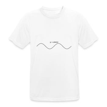 sinus graph design - Männer T-Shirt atmungsaktiv - Weiß - Vorne - AI Model Male 185 dark (185cm)