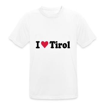 Tirol - Männer T-Shirt atmungsaktiv - Weiß - Vorne - AI Model Male 185 dark (185cm)