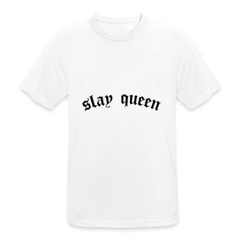 SLay queen - Men's Breathable T-Shirt - white - Front - AI Model Male 185 dark (185cm)