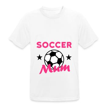 Soccer mum (stars, football) - Men's Breathable T-Shirt - white - Front - AI Model Male 185 dark (185cm)