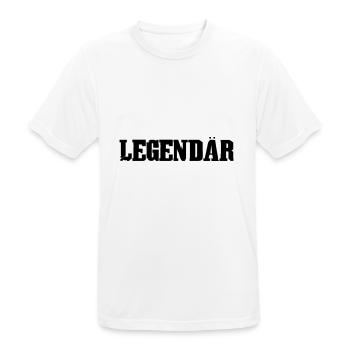 Legendär - Männer T-Shirt atmungsaktiv - Weiß - Vorne - AI Model Male 185 dark (185cm)