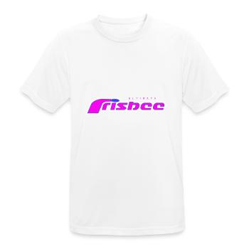 Ultimate Frisbee Purple - Men's Breathable T-Shirt - white - Front - AI Model Male 185 dark (185cm)