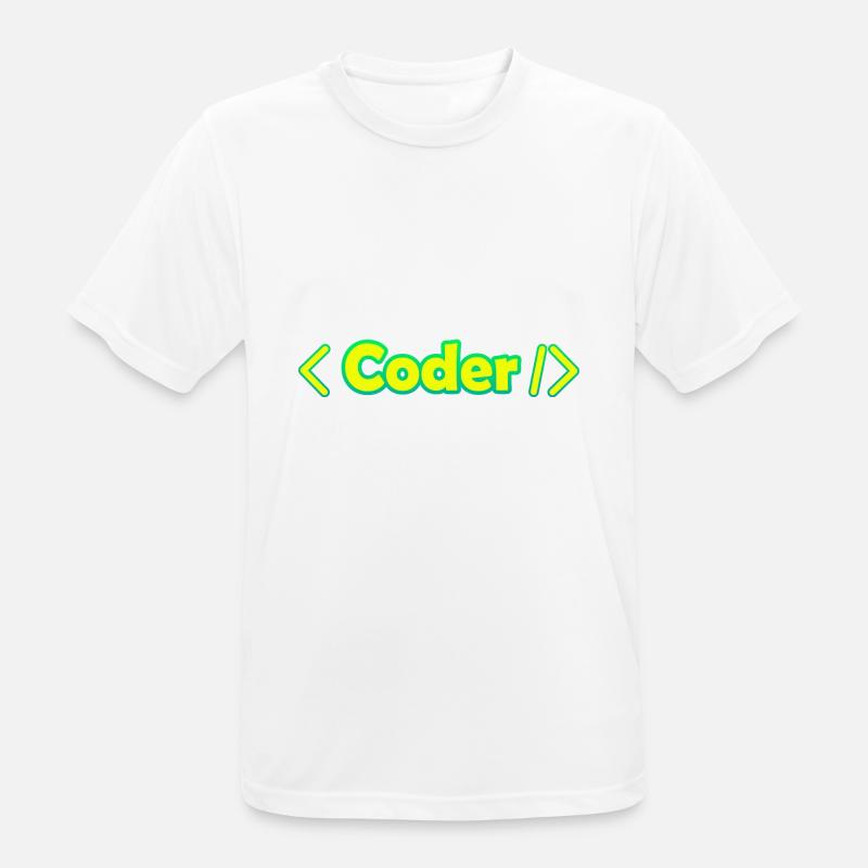 Coder - Men's Breathable T-Shirt - white