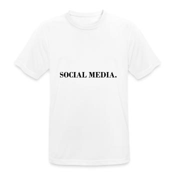 Social Media. - Männer T-Shirt atmungsaktiv - Weiß - Vorne - AI Model Male 185 dark (185cm)