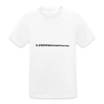 Pi - Männer T-Shirt atmungsaktiv - Weiß - Vorne - AI Model Male 185 dark (185cm)