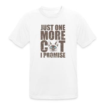 Just one More Siamese Cat I Promise Pet - Men's Breathable T-Shirt - white - Front - AI Model Male 185 dark (185cm)