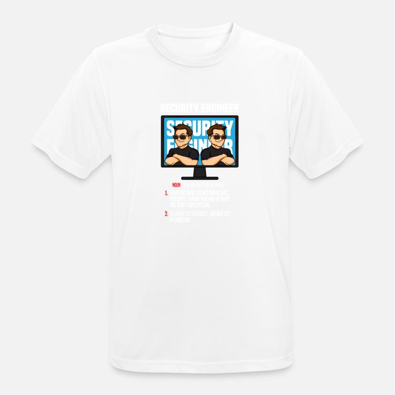 IT Security Definition computer security Trojan gift - Men's Breathable T-Shirt - white