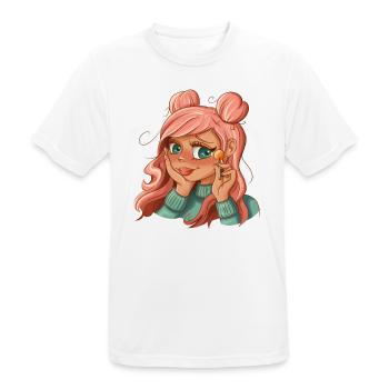 Candy Girl Power Kawaii avec Lollipop - T-shirt respirant Homme - blanc - Devant - AI Model Male 185 dark (185cm)