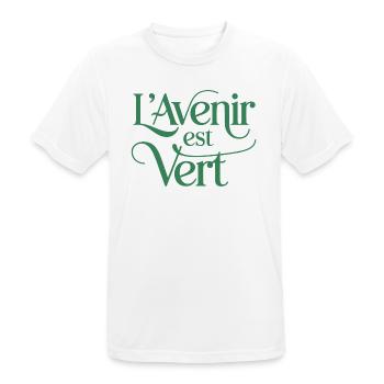 L'avenir est vert - T-shirt respirant Homme - blanc - Devant - AI Model Male 185 dark (185cm)