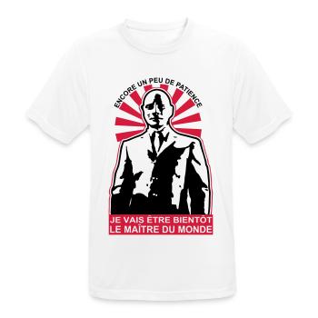le maitre du monde - T-shirt respirant Homme - blanc - Devant - AI Model Male 185 dark (185cm)
