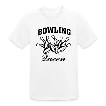 Bowling Queen - Männer T-Shirt atmungsaktiv - Weiß - Vorne - AI Model Male 185 dark (185cm)