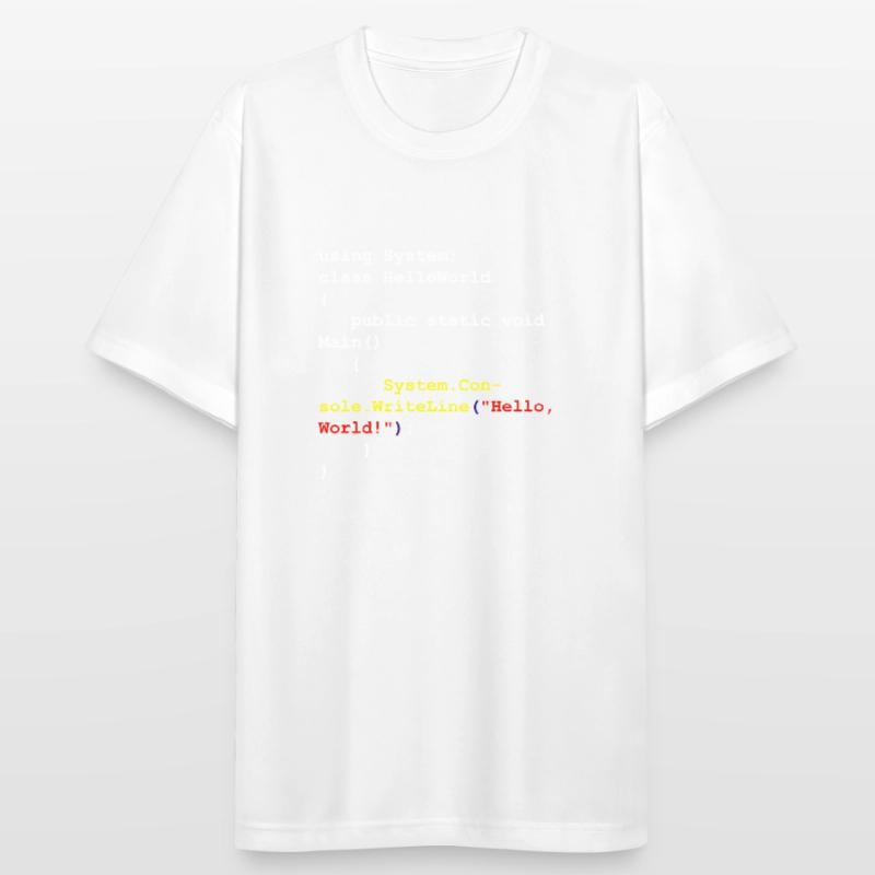 Hello World C # Sharp developer program gift Men's Breathable T-Shirt