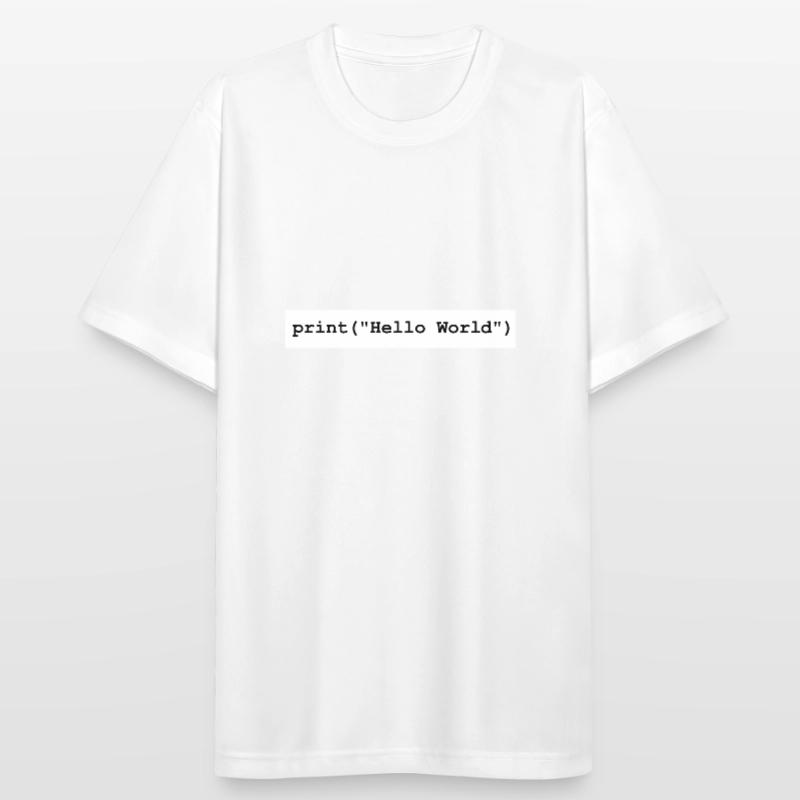 Hello World Python Entwickler Programm Geschenk Männer T-Shirt atmungsaktiv
