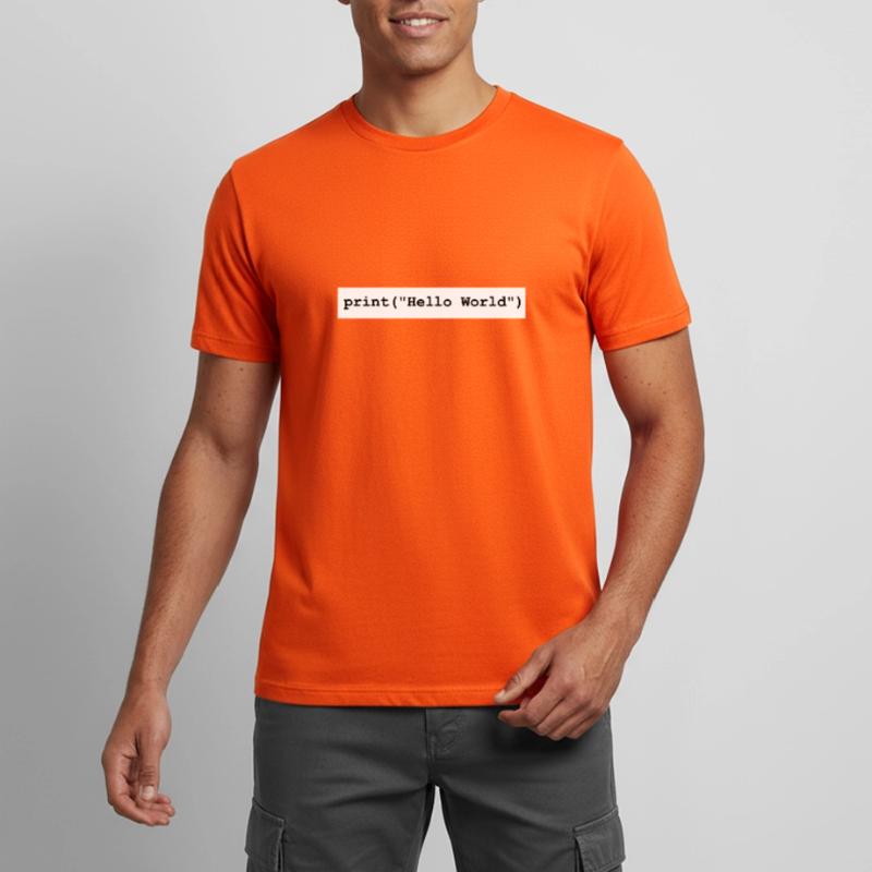 Hello World Python Entwickler Programm Geschenk Männer T-Shirt atmungsaktiv