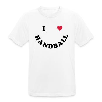 Handball - Männer T-Shirt atmungsaktiv - Weiß - Vorne - AI Model Male 185 dark (185cm)
